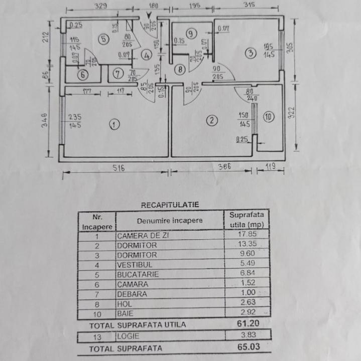 Apartament 3 camere in bloc anvelopat, Politehnica, Militari