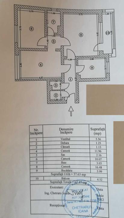 Apartament 3 camere renovat in bloc reabiltiat, Favorit, Drumul Taberei