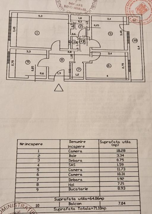 Apartament 3 camere decomandat langa metrou Gorjului, Militari