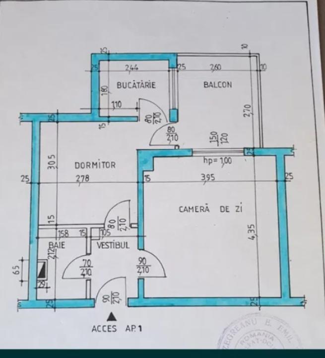 Apartament  cu 2 camere