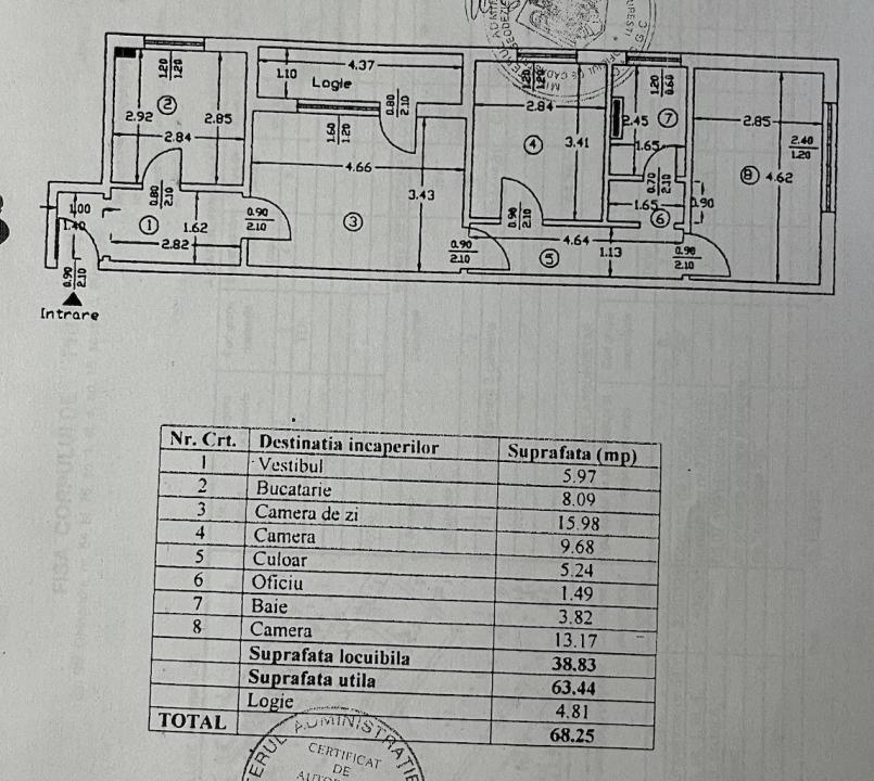 Apartament 3 camere in bloc anvelopat, Apusului, Pacii, Militari