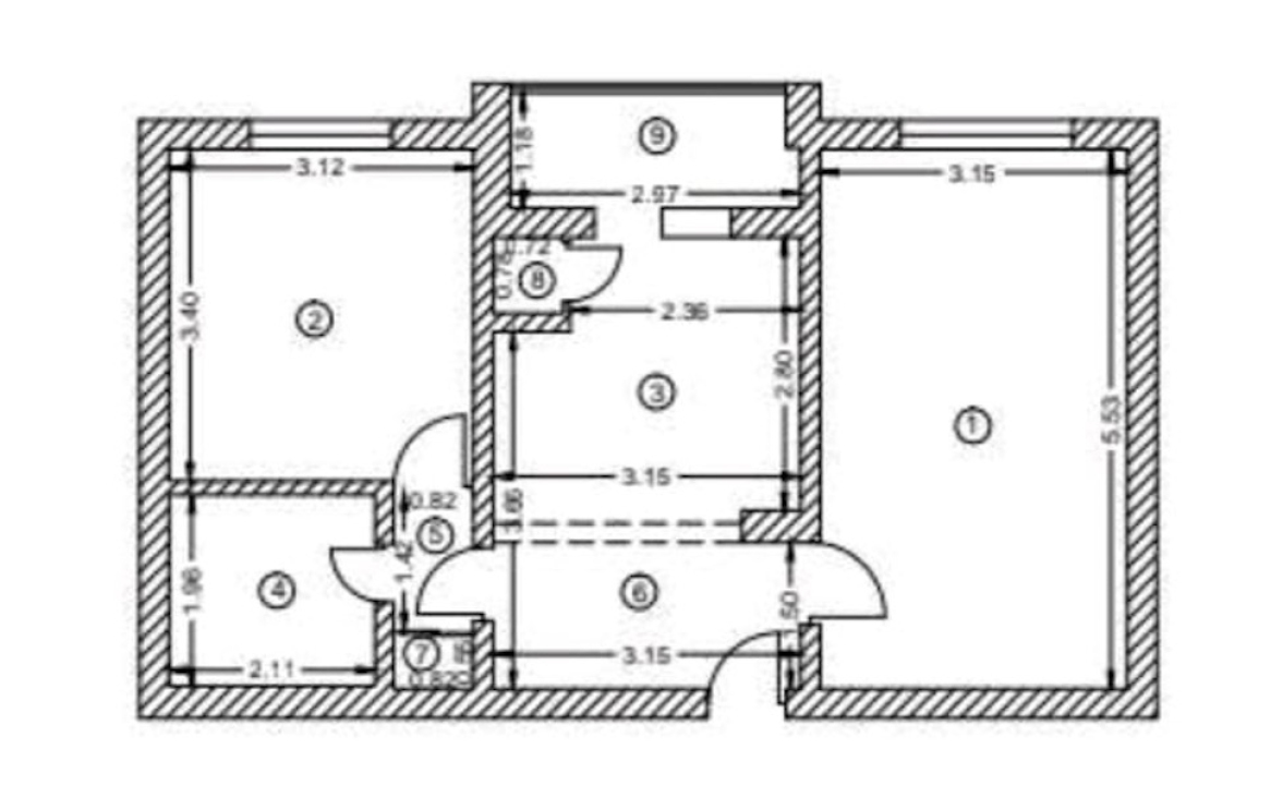 Apartament 2 camere in bloc 1980 langa Piata Gorjului, Militari