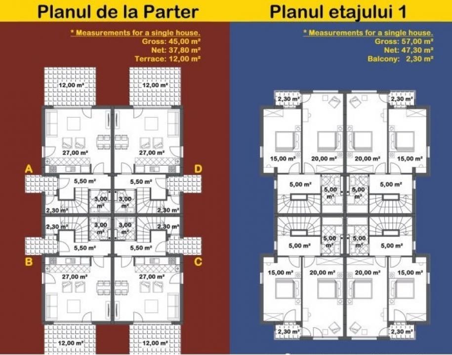 Nou | Case Duplex | 3 Camere | Ghermanesti-Snagov