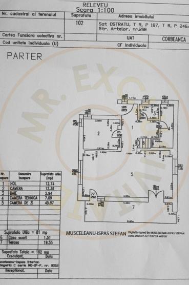 Proiect de casa aprobat, cu fundatia executata, in Paradisul Verde  