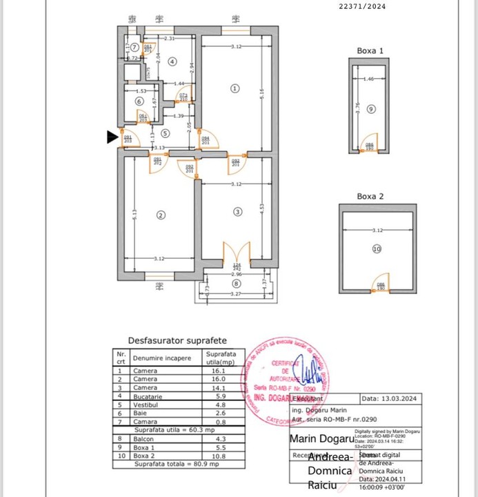 Apartament de 3 camere ( 2 BOXE )-Barbu Vacarescu-Floreasca-Comision 0