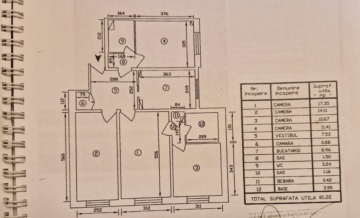 Apartament de 4 camere ( CU CENTRALA )-Parc Racheta-Comision 0%