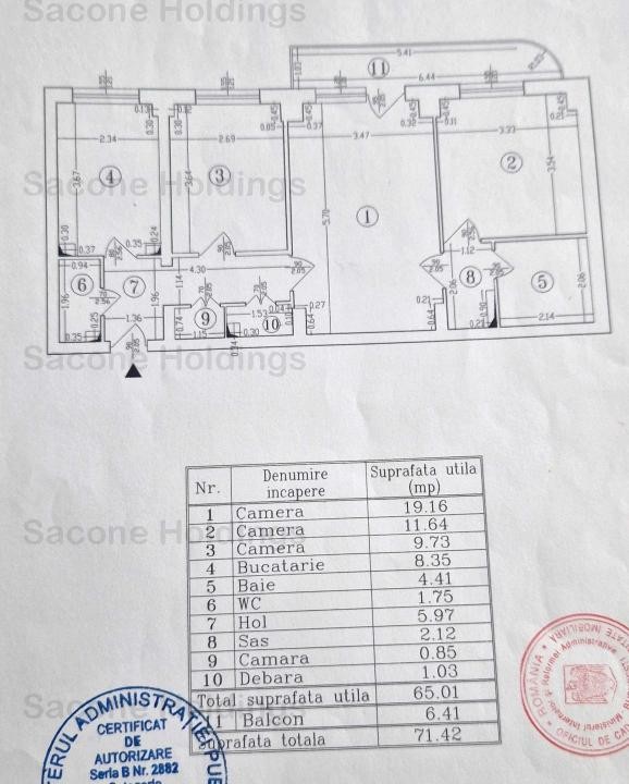 Apartament de 3 camere ( AN 1986 )-Tineretului-Comision 0%