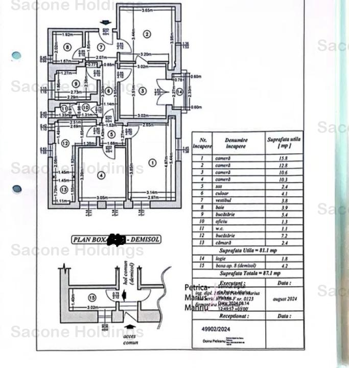 Apartament de 4 camere ( Cu Boxa )-Calea Ferentari-Salaj