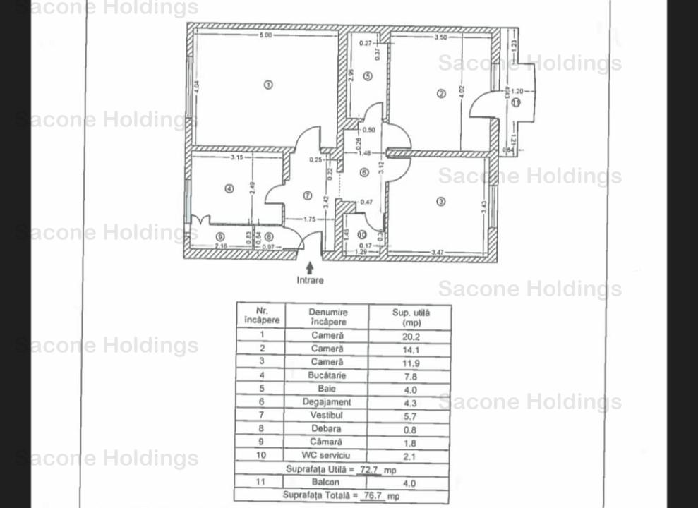 Apartament de 3 camere PARC SEBASTIAN