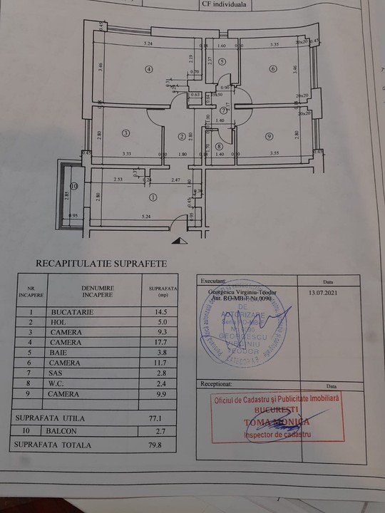 Apartament de 4 camere Bloc 4 ET-Reabilitat-Fizicienilor