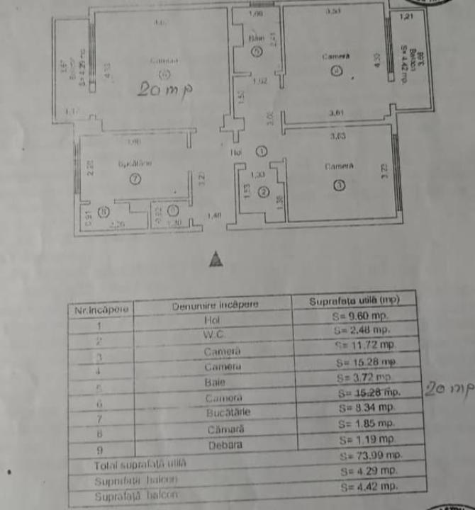 Ap.3 camere, cf.1,  Mobilat si Utilat, Victoriei