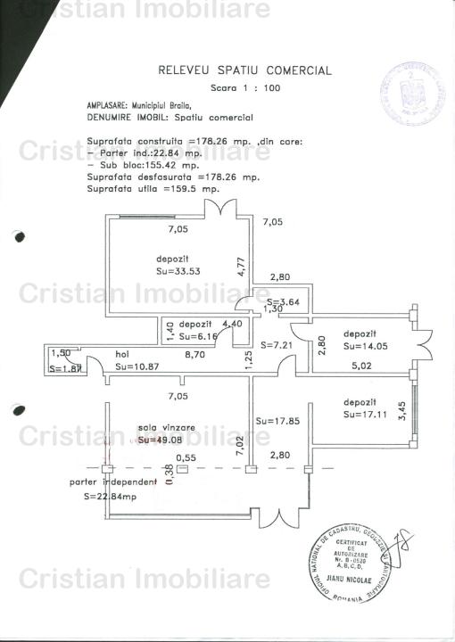 ID 8106 - Spatiu comercial, zona Radu Negru, 160 mp