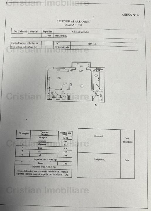 Etaj 1 Apartament 2 camere DISPONIBIL IMEDIAT Viziru 3