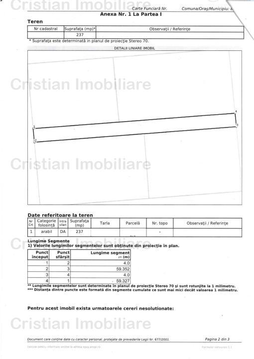 Teren intravilan, Chercea, suprafata 482 mp, deschidere 24 m