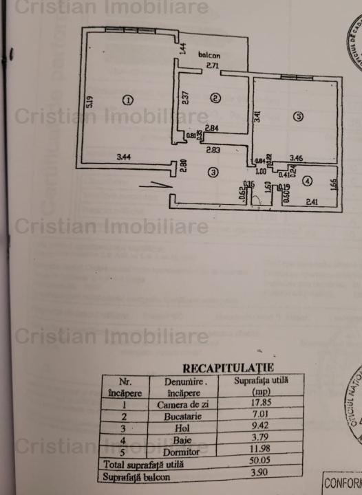 ULTRACENTRAL Ap 2 cam Decomandat zona Calarasi 55mp Mobilat 