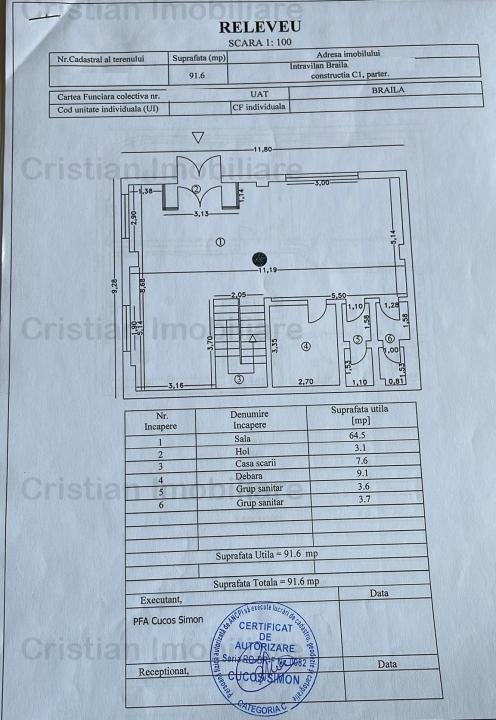 Artera PRINCIPALA 334mp Cladire birouri P+2  zona Dorobanti-Victoriei