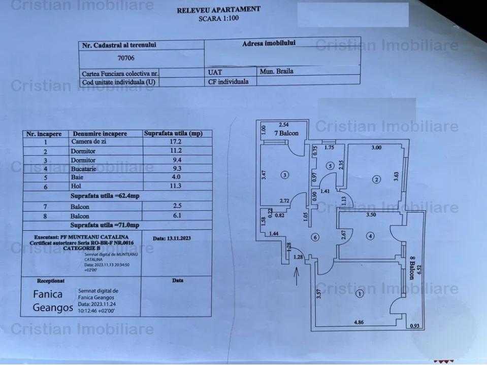 TOTUL NOU, 3 camere, confort 1 decomandat, zona Radu Negru