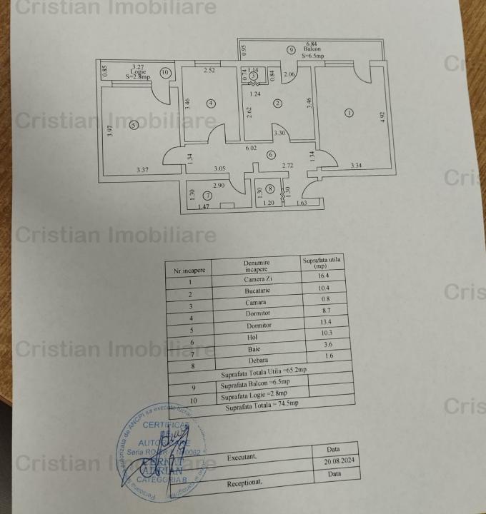 SPATIOS si FRUMOS  3 camere 75mp conf I DECOMANDAT Etaj 2 Progresu