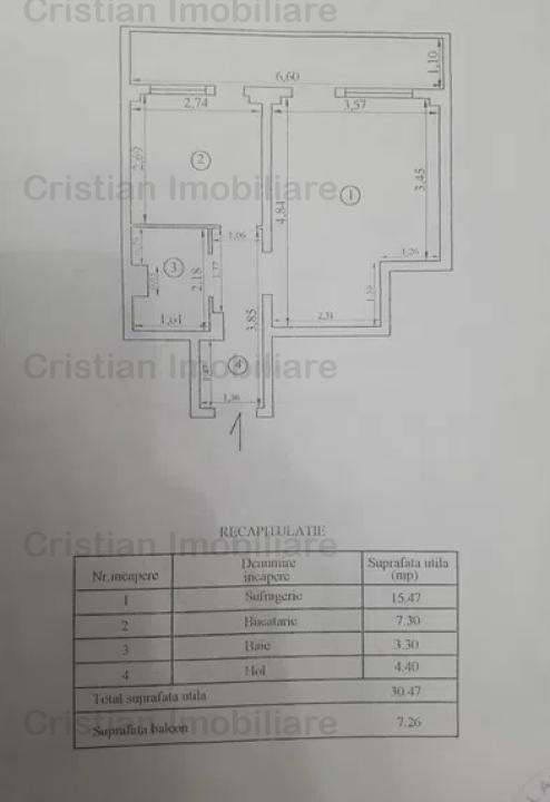 Ap 1 cam 37mp zona Obor conf 1 decomandat LIBER 