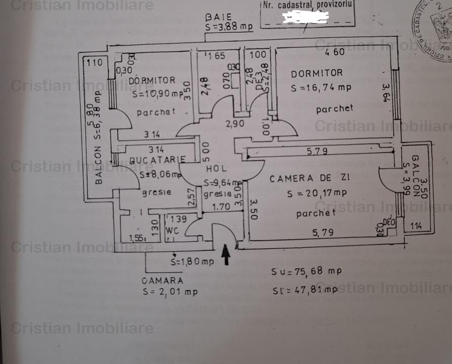 AP 3 camere, Buzaului, Confort 1 decomandat, Etaj 3