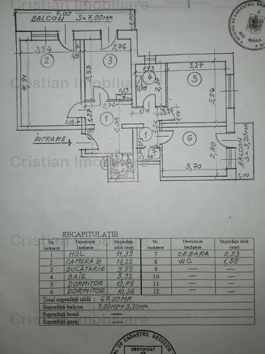 Ap 3 cam conf 1 decomandat Scolilor etaj 3 mobilat si utilat