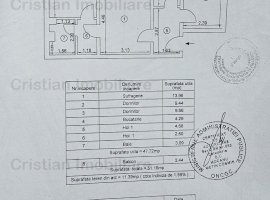 3 camere, 51 mp, izolat termic etaj 3, zona Hipodrom - Microhala