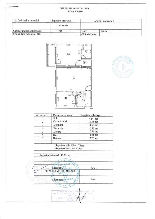 LIBER! Etaj 2 ! Apartament confort 1 Calea Galati