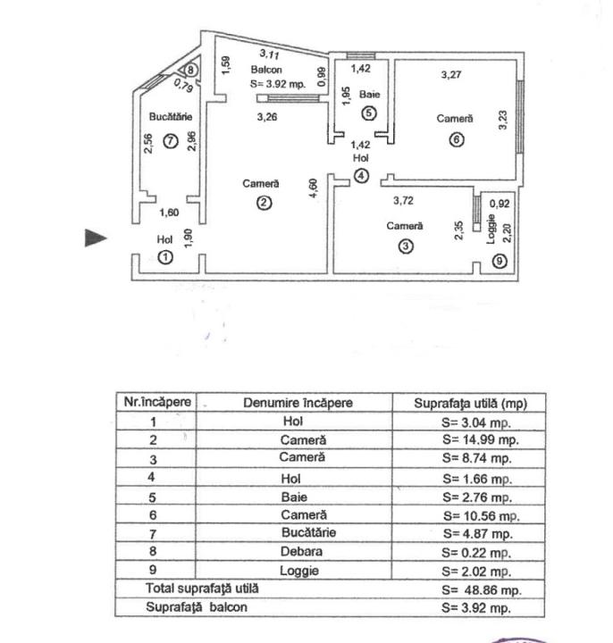 AP 3 camere, Viziru 1, PARTER+ 2 balcoane, Confort 2