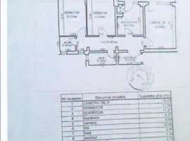 Ap 3 cam zona Vidin conf 1 decomandat LIBER, Spatios, etaj 2