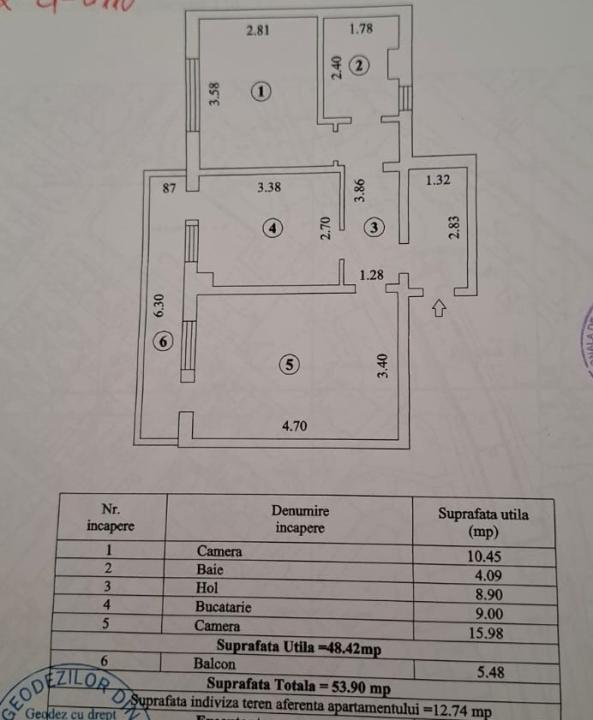 MOBILAT si UTILAT! Ap 2 camere Vidin, DECOMANDAT-54 mp