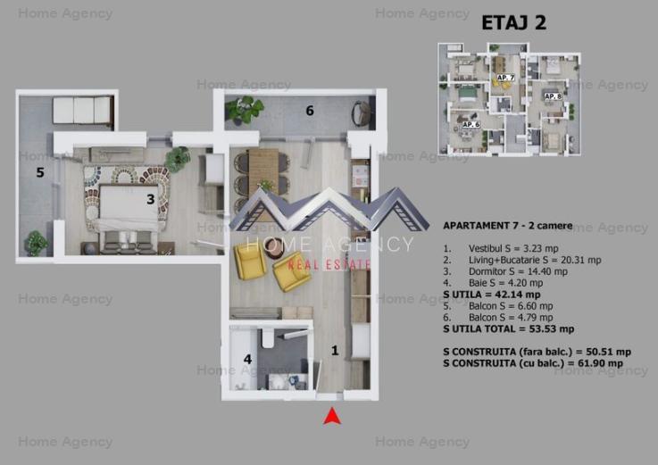 Apartament 2 camere Otopeni