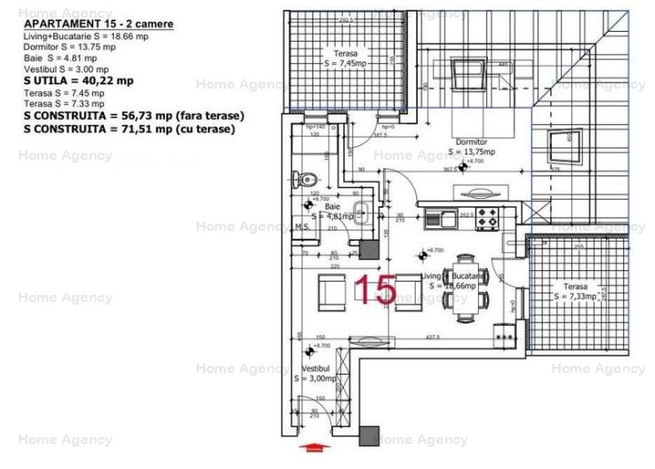 Apartament 2 camere Otopeni | include parcare