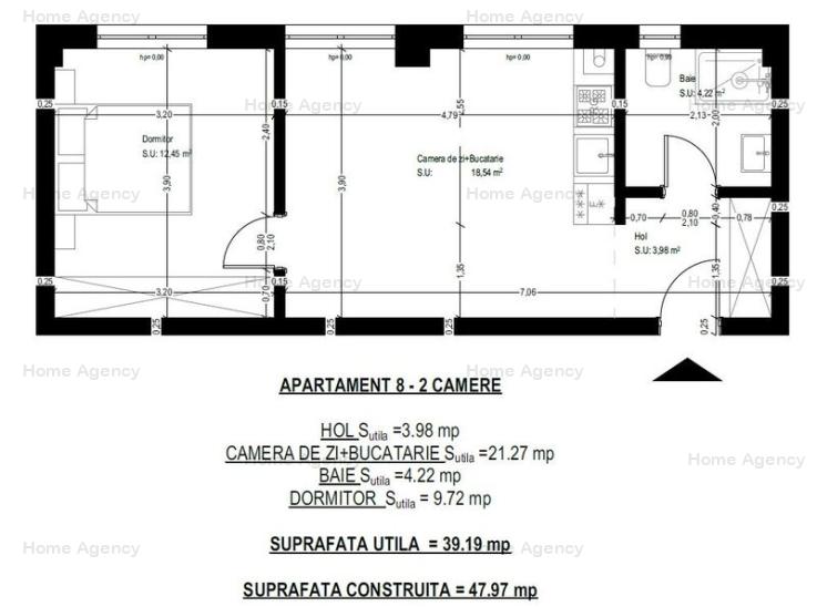 Apartamente 2 camere + curte 70 mp Otopeni | mobilat&utilat