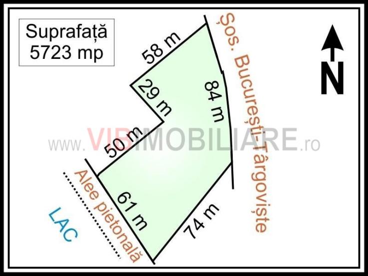 Straulesti - Doi Cocosi Stradal, teren intravilan, suprafata 5.723 mp