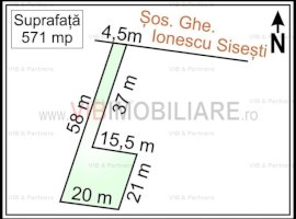 Baneasa - Sisesti Stradal, teren intravilan, suprafata 571 mp