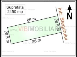 Baneasa - Sisesti, teren intravilan, suprafata 2.450 mp, deschidere 28 m,