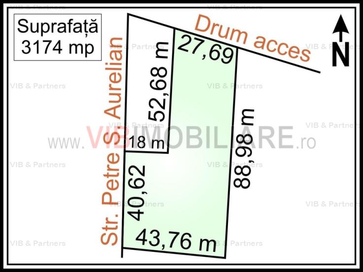 Baneasa - Sisesti, Strada Petre Aurelian, teren intravilan, suprafata 3.174 mp