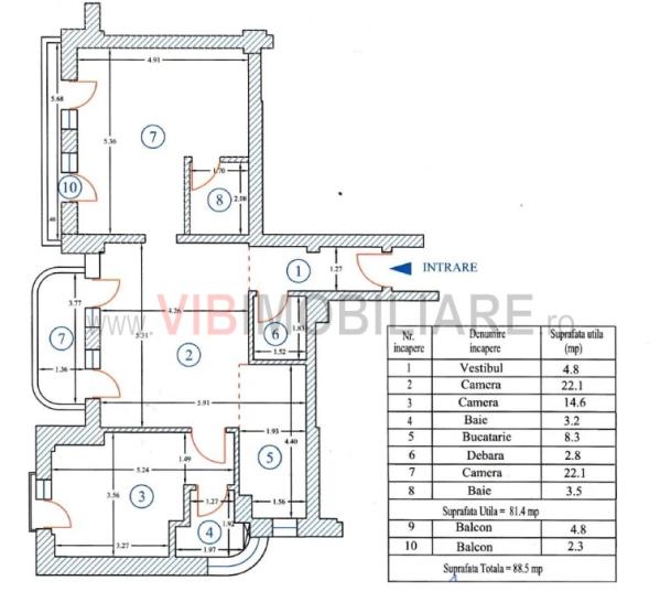 Tineretului Park Residence 1 - Ap. 3 camere  89 mp SUT