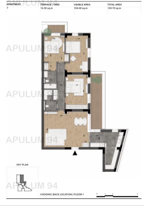 Apartament 4 camere, 104 mp + terasă 16 mp | Licurg 2 Prime Residence