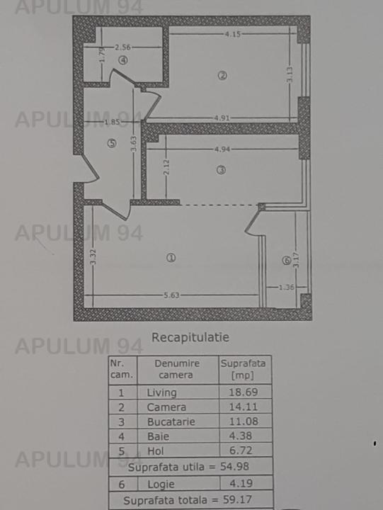 Apartament 2 cam 59mp, zona Metrou Mihai Bravu și Parcul Tineretului