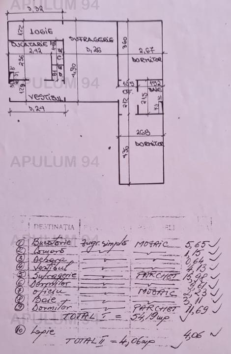 Apartament 3 camere, 54mp, zona Budimex Piața Sudului