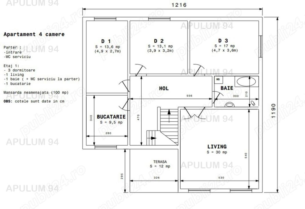 Apartament 4 camere 120mp loc parcare Metrou Aparatorii Patriei