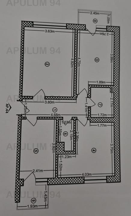 Apartament 3 camere, 70mp, loc parcare, Parcul Carol