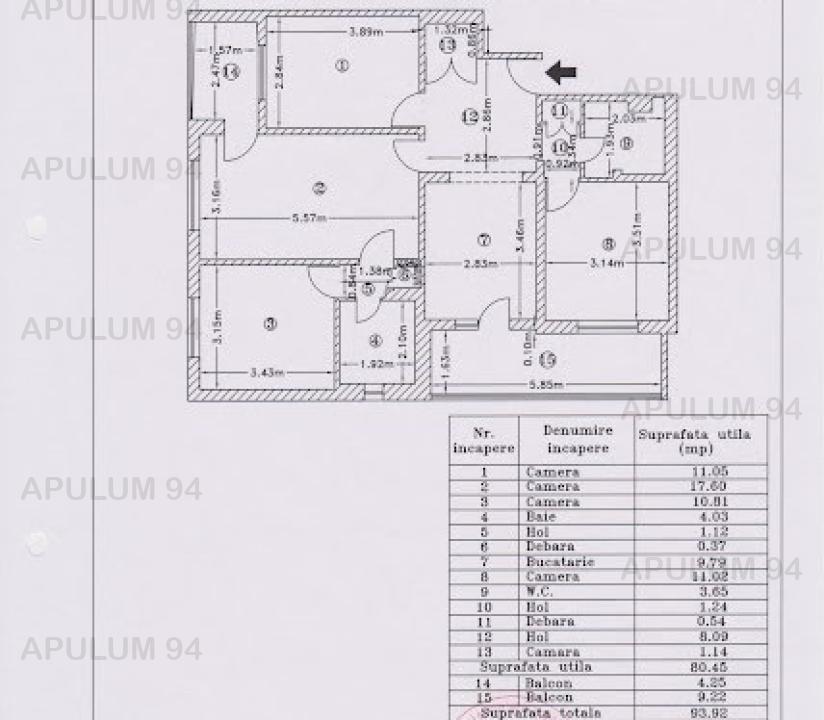 Apartament 4 camere LUX 94mp 2 locuri de parcare Sun Plaza Aparatori