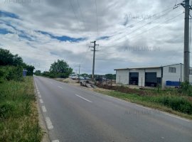 Săbăreni, teren 1900 mp, stradal, hală depozitare, servicii comert