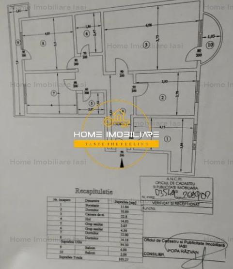 Etaj 1, Apartament cu 4 Camere Decomandat