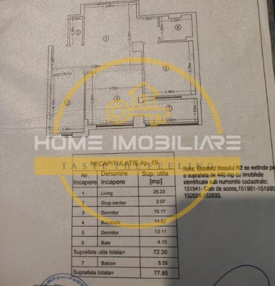 Bloc Nou/ Apartament 3 camere/ 78 mp/ Zona Tatarasi