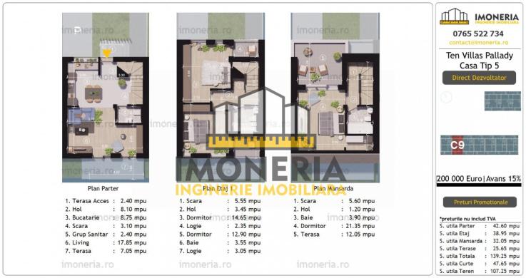 Ten Villas Pallady | 4 camere | 3 bai | 1 Decembrie 1918 | Comision 0%