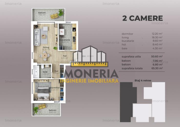  2 camere Nr. 15 | metrou Aparatorii Patriei | Comision 0% | Mutare rapida! 