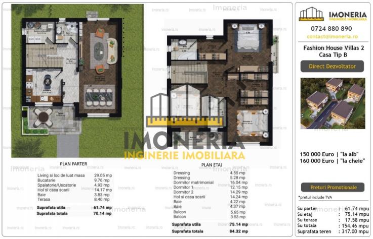 Casa individuala 4 camere | teren 317 mp  | 11 km metrou Anghel Saligni